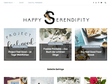 Tablet Screenshot of happyserendipity.com